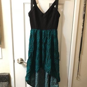 Strapped hi-low dress
